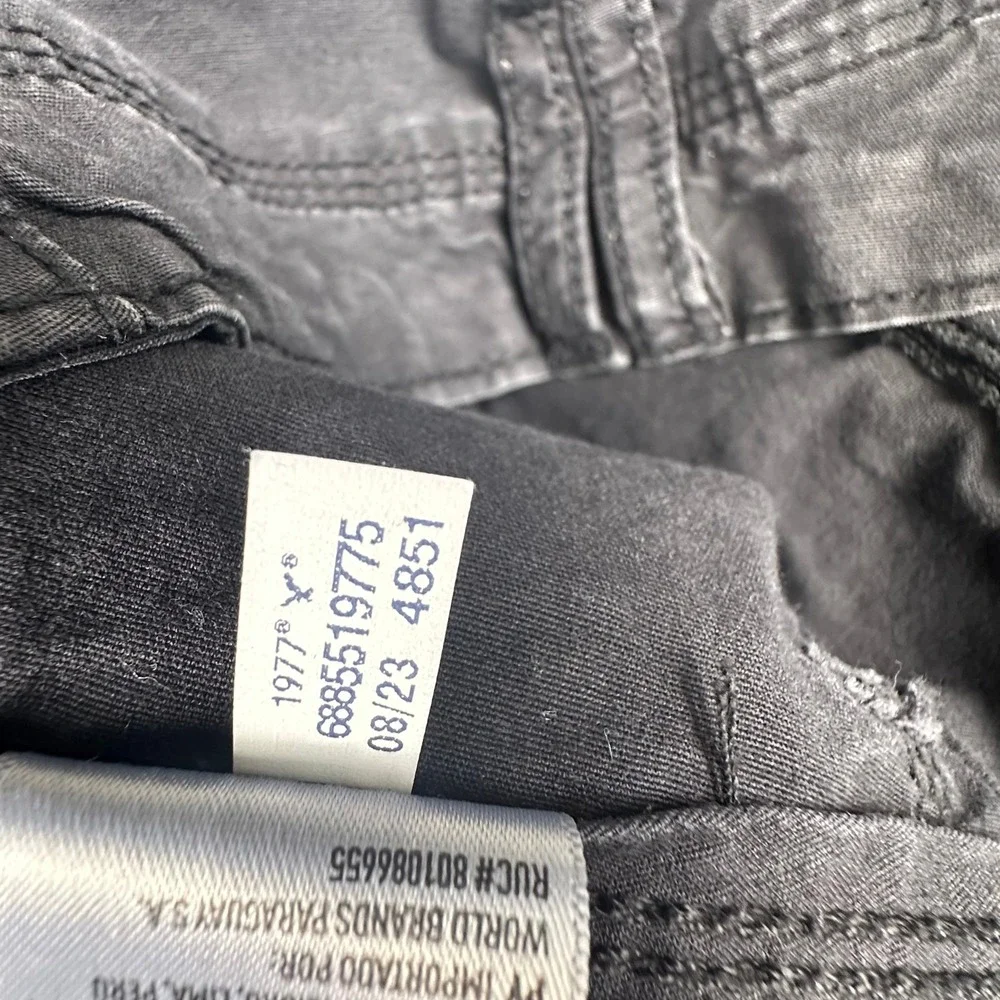 American Eagle‎ Baggy Jogger Cargo Pants Womens 2 Reg Streetwear Black Stretch